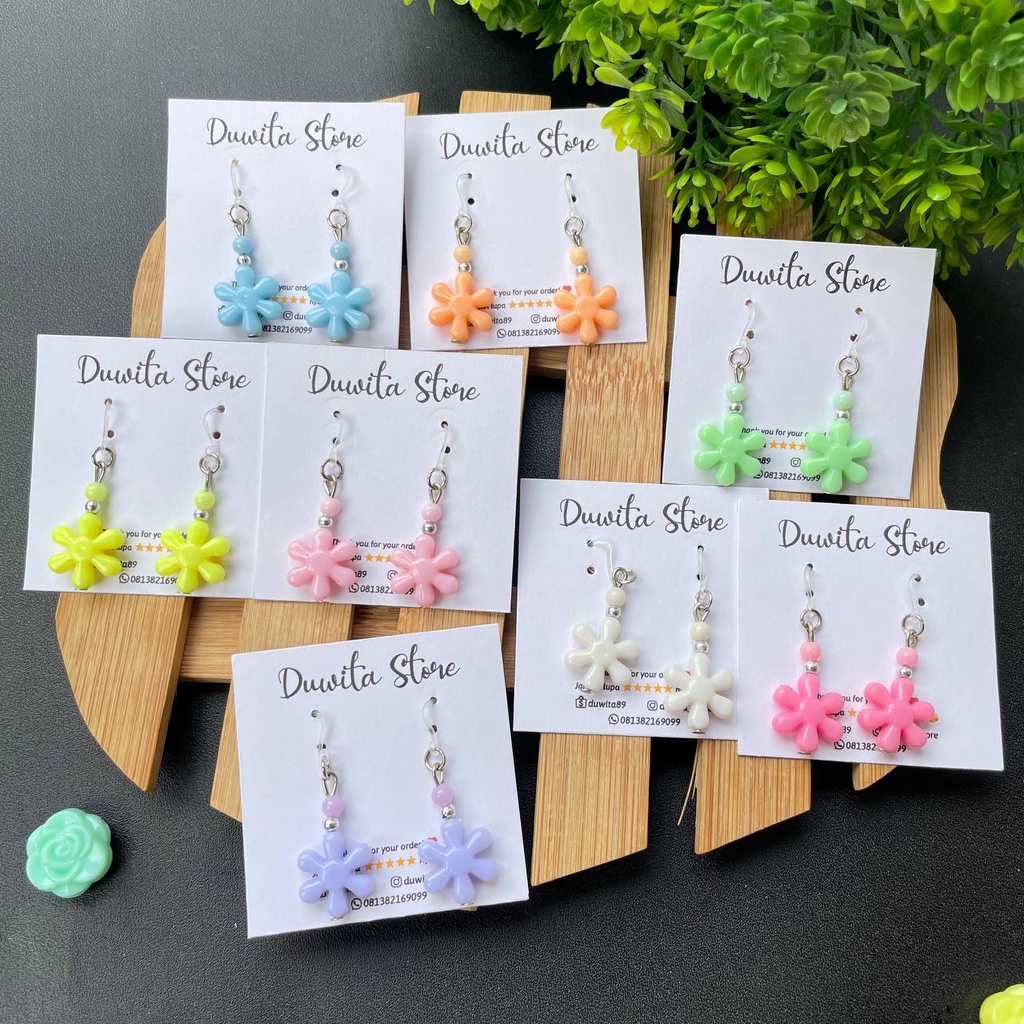 HANDMADE ANTING ANAK/DEWASA KAITAN PLASTIK MOTIF KINCIR