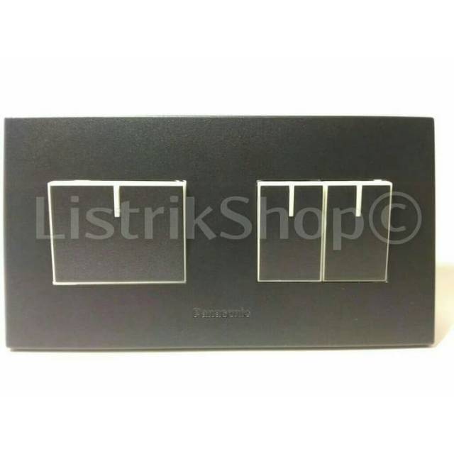Saklar Seri Hotel + Saklar Engkel Hotel Panasonic Style Black