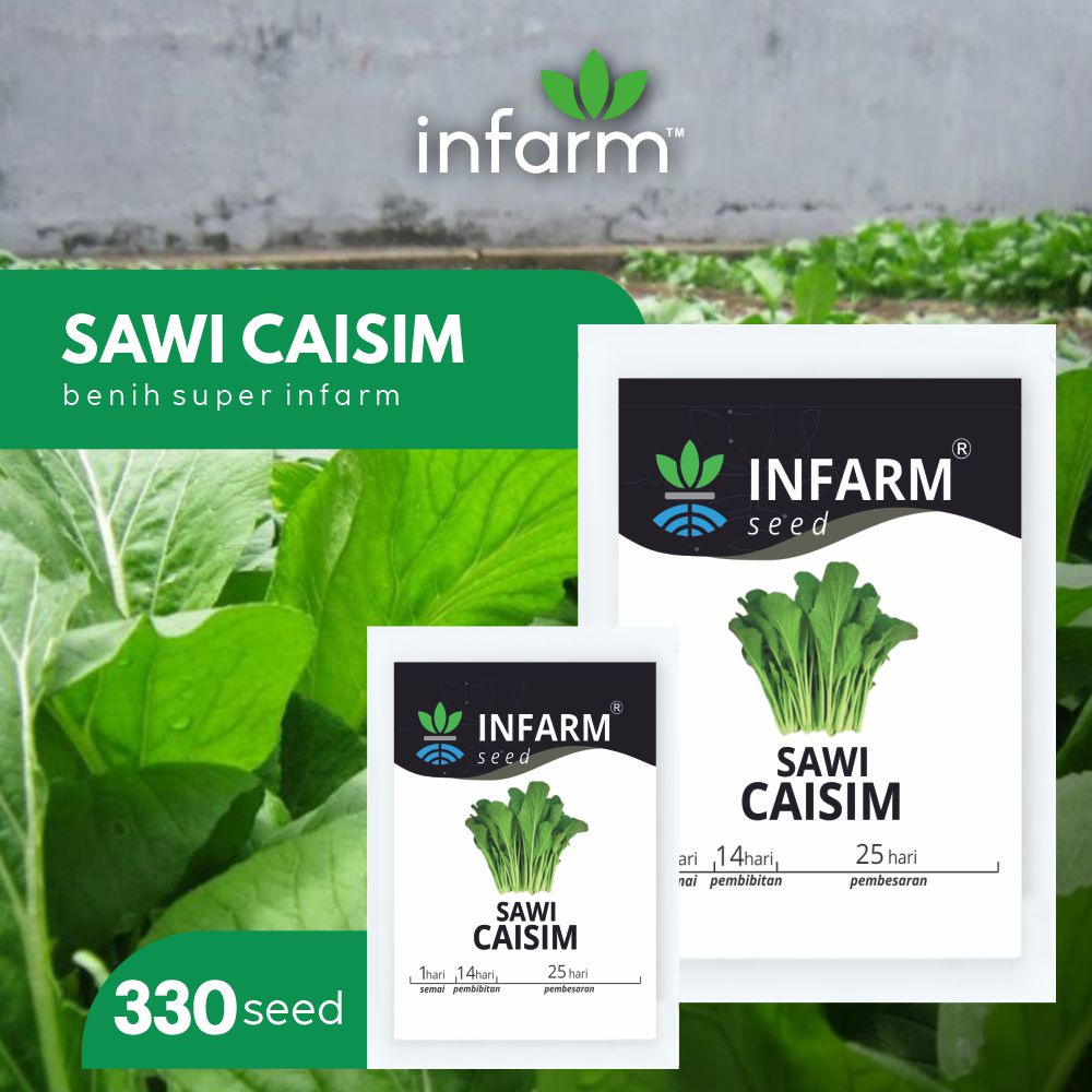 INFARM -  Benih Bibit Sayur Edible Rumahan Lengkap Kangkung Sawi Selada Pokcoy Caisim Brokoli Seledri Kubis Kol Daun Bawang-Sawi Caisim