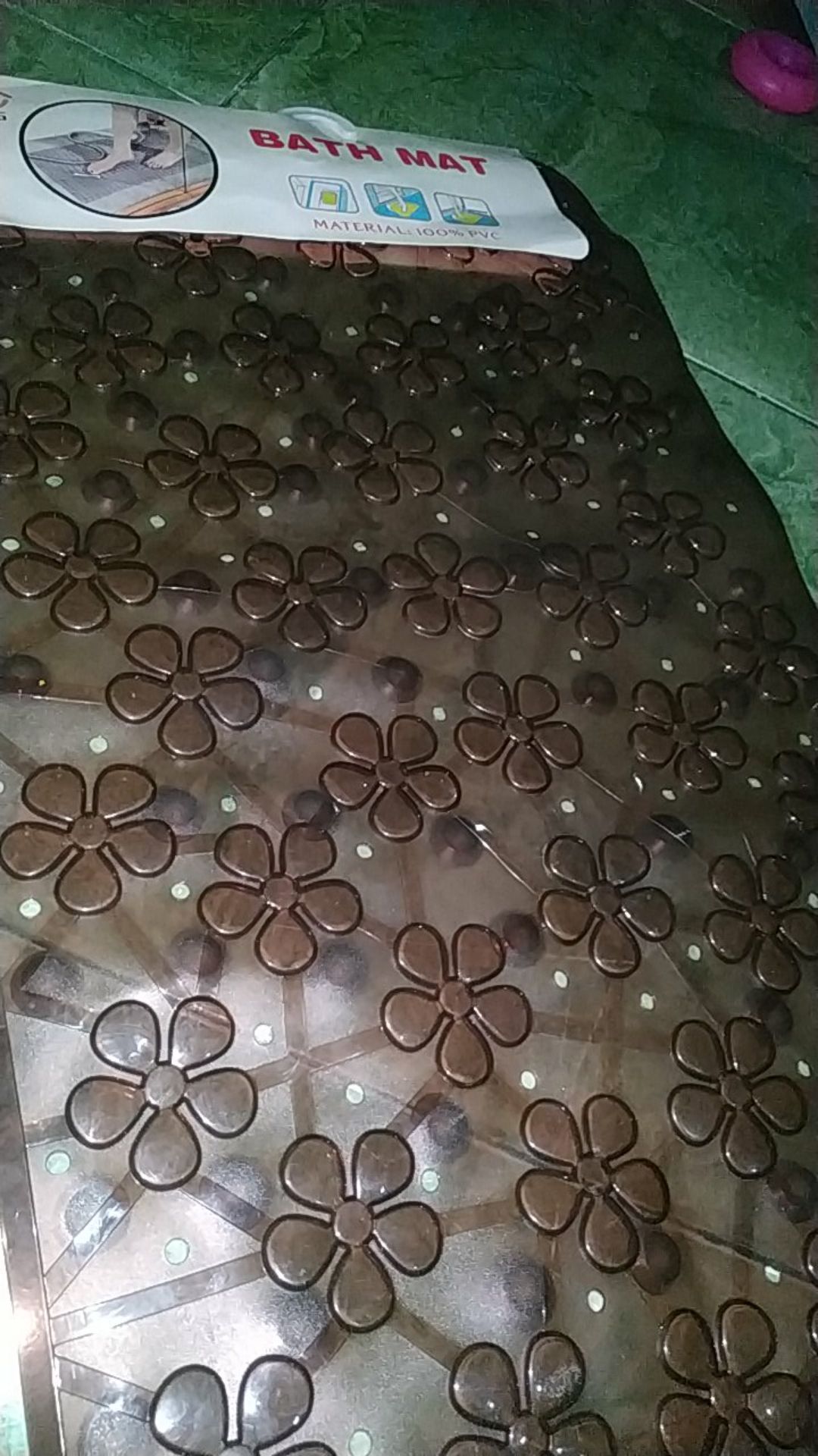 Anti Slip Pvc New Arrival Keset Lantai Kamar Mandi Bath Mat Bunga