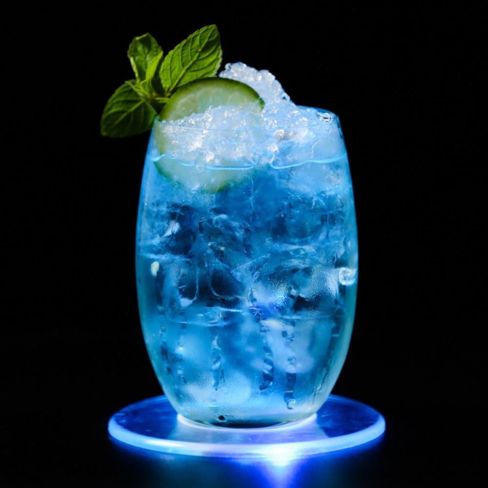 Tatakan Gelas Cocktail Bahan Akrilik Kristal Ultra Tipis Dengan Lampu Led Owt