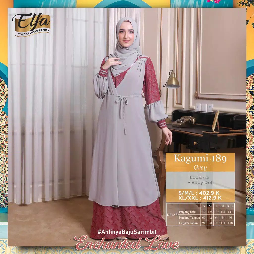 GAMIS ETHICA TERBARU KAGUMI 189 GREY | GAMIS ETHICA
