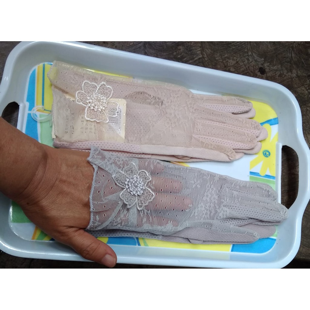 SR64 Sarung tangan  pengantin wanita Wedding gloves Aksesori Bunga