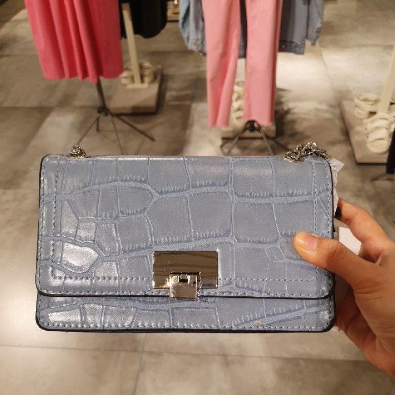 Tas Stradivarius Sling Bag Croco