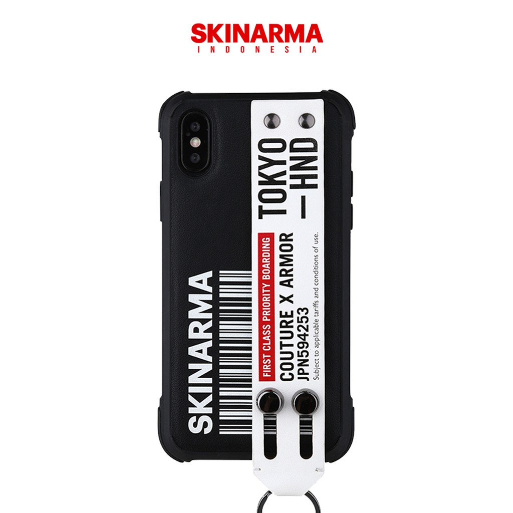 Skinarma Bando Black - Hypebeast Leather Strap Bumper Case / Casing Kulit iPhone XR