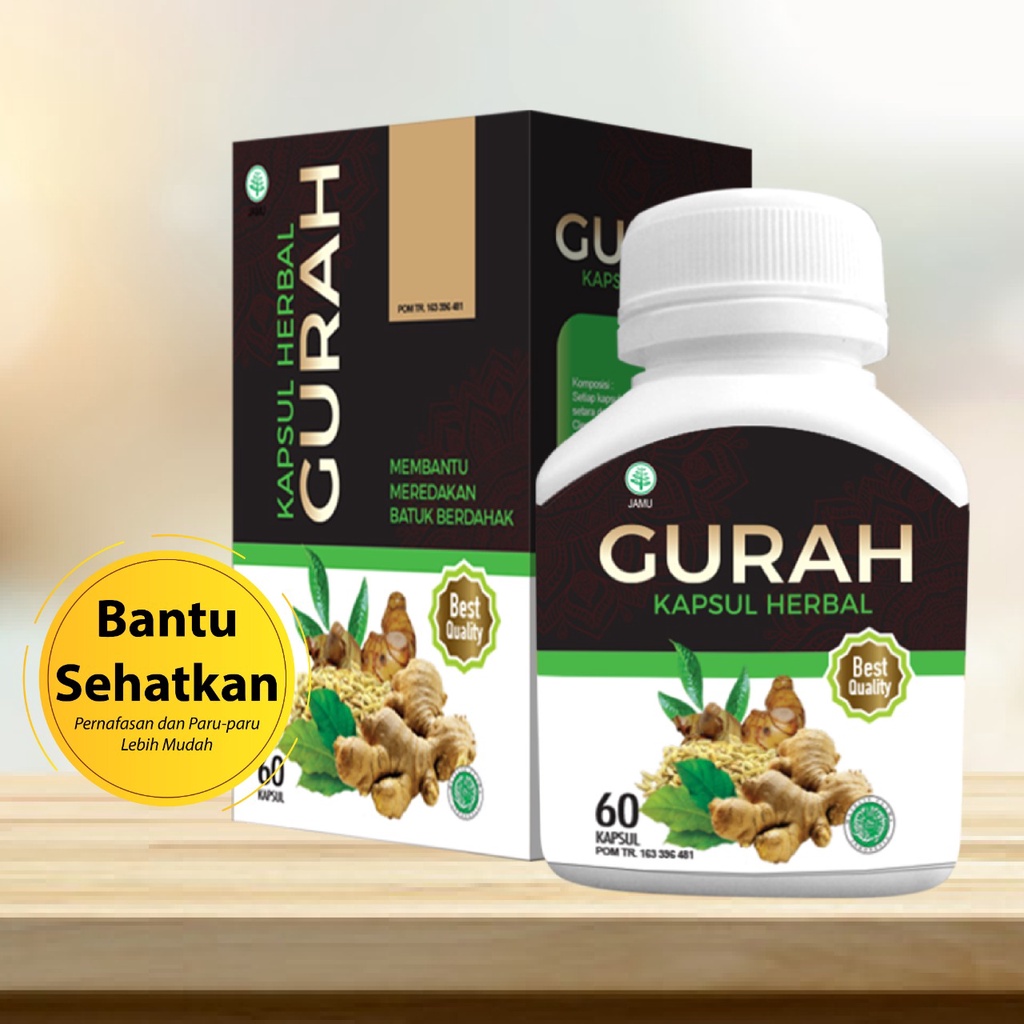 Jual Kapsul Herbal Gurah Meredakan Pernapasan Obat Batuk Menghilangkan Dahak Dan Lendir 8306