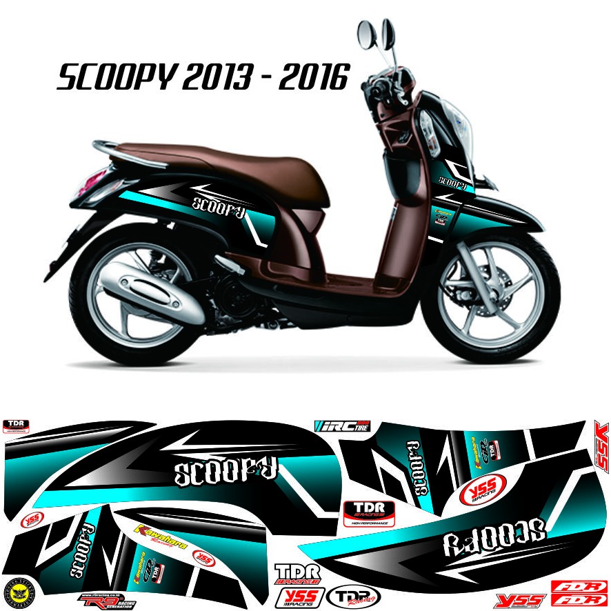 STRIPING VARIASI SCOOPY FI RACING VARIASI STICKER SCOOPY 2013-2016 STRIPING SETIKER