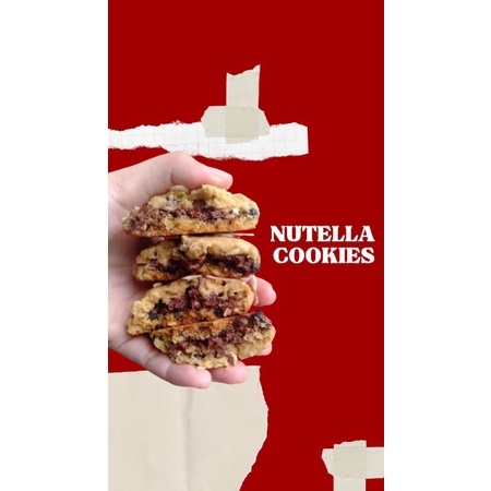 

NUTELLA COOKIES / SOFT BAKED COOKIES /CHOCO COOKIES NUTELLA/COOKIES