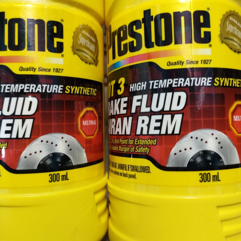 Minyak Rem PRESTONE 300ml DOT 3 Warna Putih / Bening Brake Fluid Oli Rem Minyak Rem 300ml Motor / Mobil