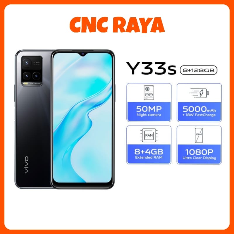 Vivo Y33s 8/128 Garansi Resmi - Jogja Smartphone Y33 s Ram 8 Rom 128 | Handphone Y 33 s Ram8 Rom128 Camera 50mp Baterai 5000 mah