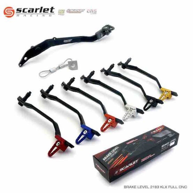 Pedal Rem Lipat Scarlet cnc klx150 |TuasRem Scarlet dtracker150 | Brakelever Scarlet klx/dtracker150