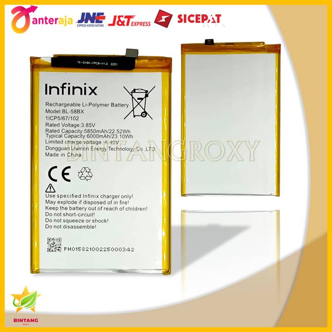 Battery Batere Batre Infinix hot 9 play BL-58BX BL58BX