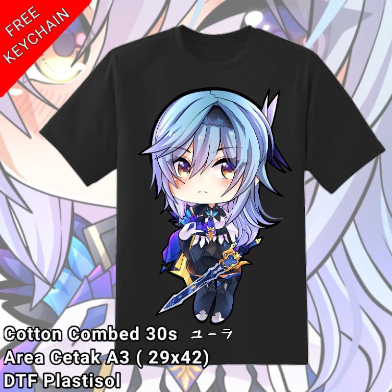 Kaos Genshin Impact Eula || Free Keychain || Cotton Combed 30s