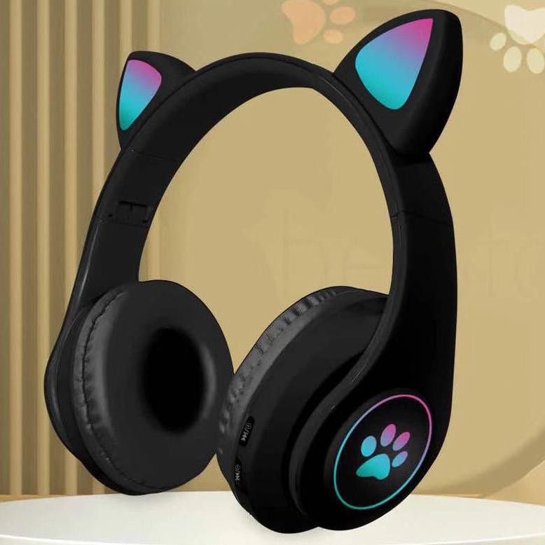 dc88 - Wireless Bando Cat BK-58M / Headset Bluetooth Bando Ear Cat LED BK-58M / BK 58M