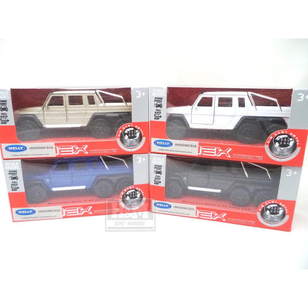 DIECAST MERCEDES BENZ G63 AMG 6X6 SET 4 PCS WELLY NEX Terbaik