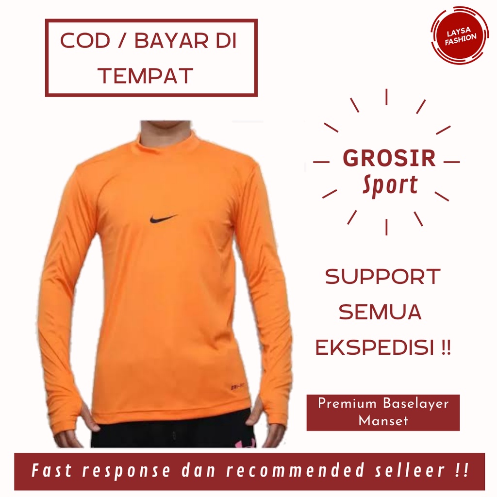 (BISA COD) BAJU OLAHRAGA PRIA WANITA MANSET JARI PRIA WANITA MANSET LENGAN PANJANG KAOS OLAHRAGA HITAM POLOS DAN BERWARNA MANSET BASELAYER PRIA WANITA POLOS LOGO NIKE MANSET BASELAYER ORANGE POLOS TERMURAH MANSET BASELAYER TANGAN PANJANG OLAHRAGA ORANGE