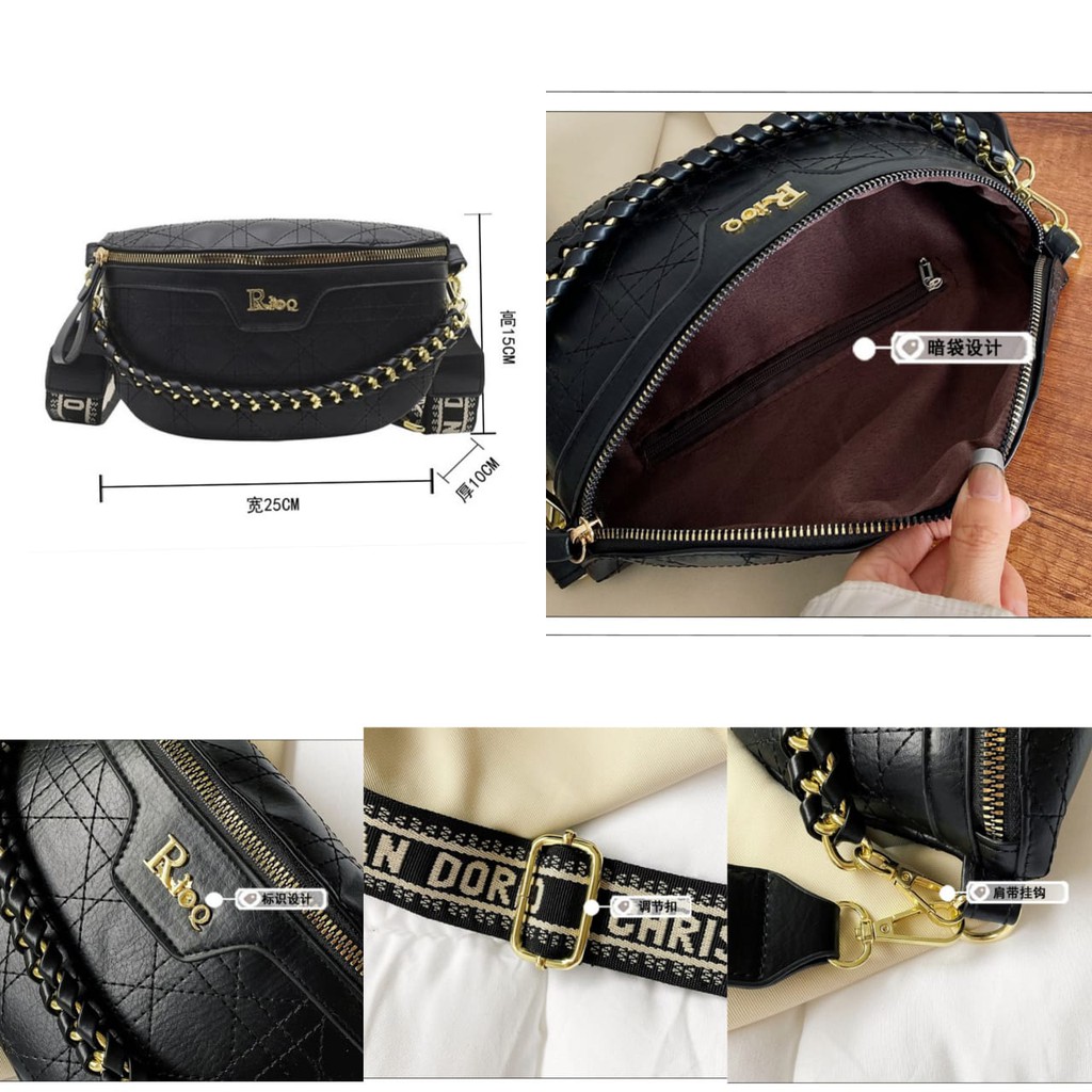 TAS SELEMPANG WANITA IMPORT KULIT WAIST BAG PREMIUM DADA BUENDIA FASHION KEKINIAN KOREA MURAH BATAM