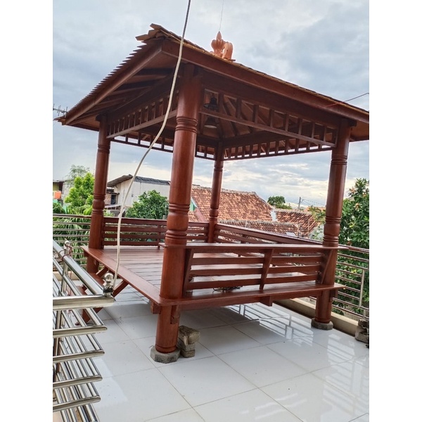 Gazebo Kayu Minimalis 3x3 Meter