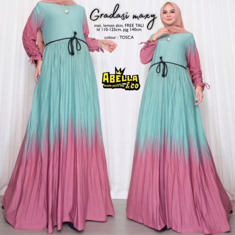 GRADASI MAXY DRESS/DRESS DEWASA REALPICT