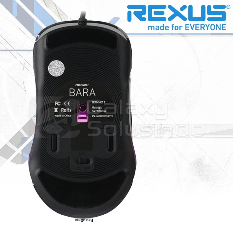 Rexus BARA X17 Crystal RGB Gaming Mouse