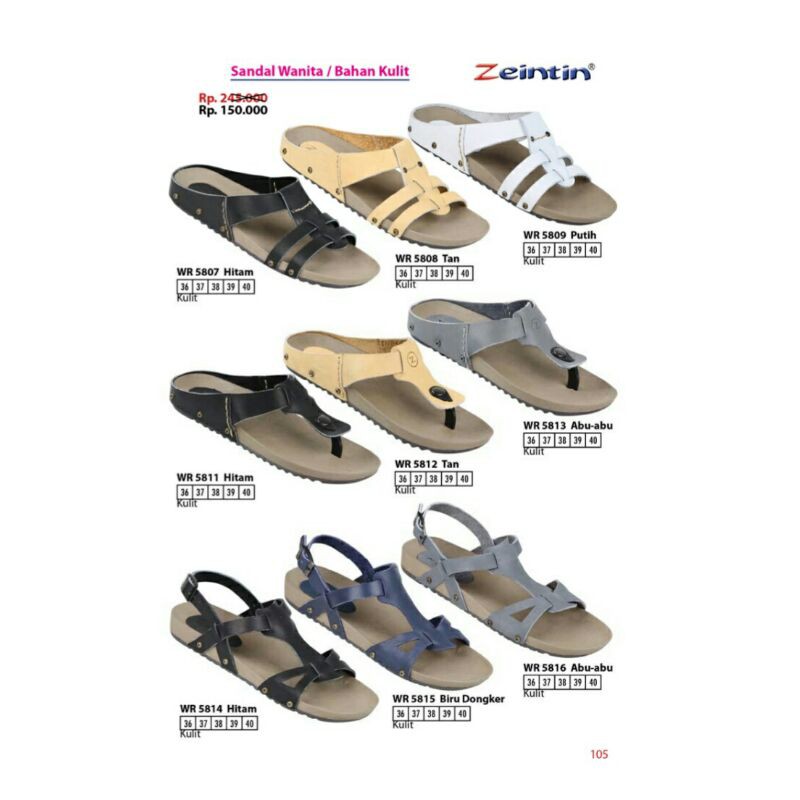 zeintin sandal kulit wanita