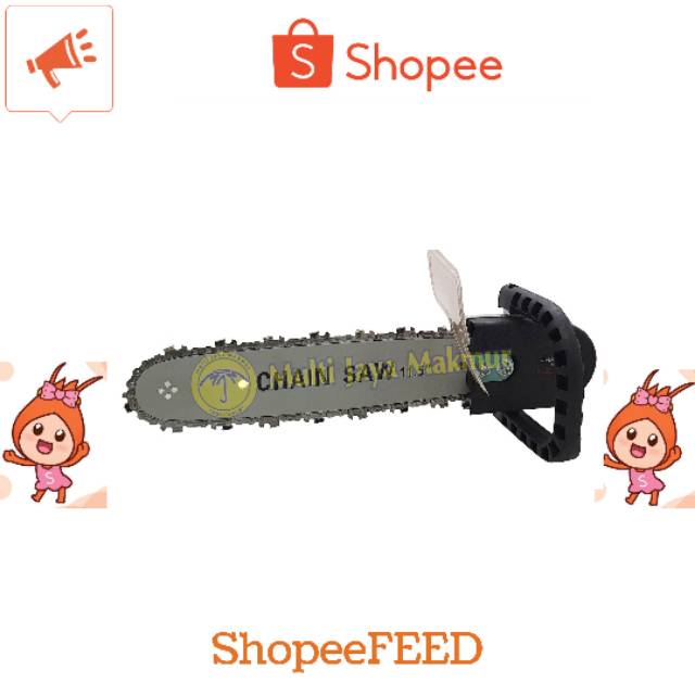 Mini Chainsaw Mesin Gerinda Potong Kayu / Adaptor Chainsaw