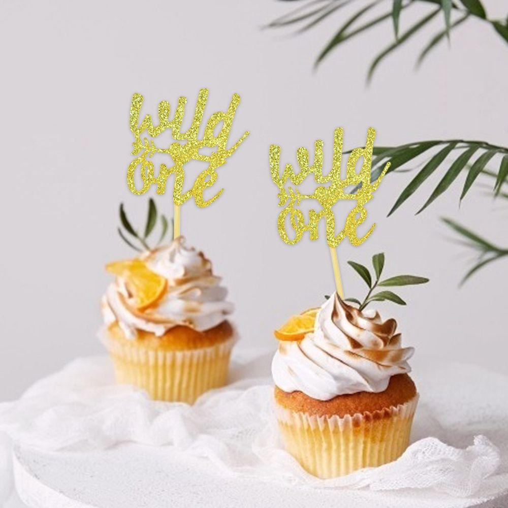 [Elegan] Alat Peraga Flash Plugin Kue Untuk Festival Ulang Tahun Cake Decor Picks Cupcake Toppers Kertas