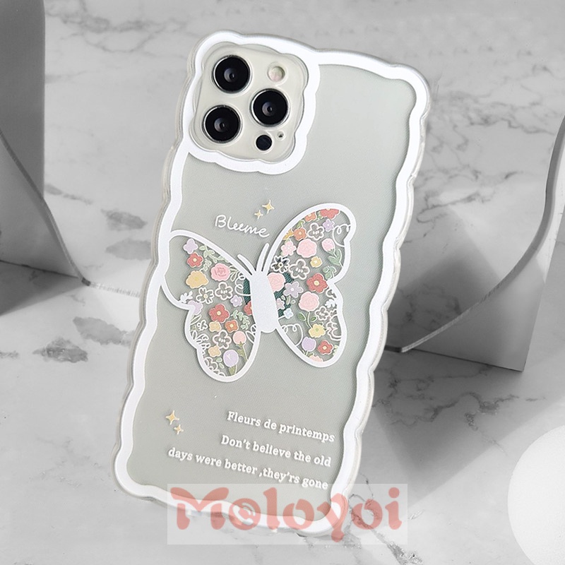 Butterfly Casing Soft Case Tpu Motif Kupu-Kupu Untuk iPhone 7 + / 8 + / 11 / X / XR / XS max / 12 / 13 pro max