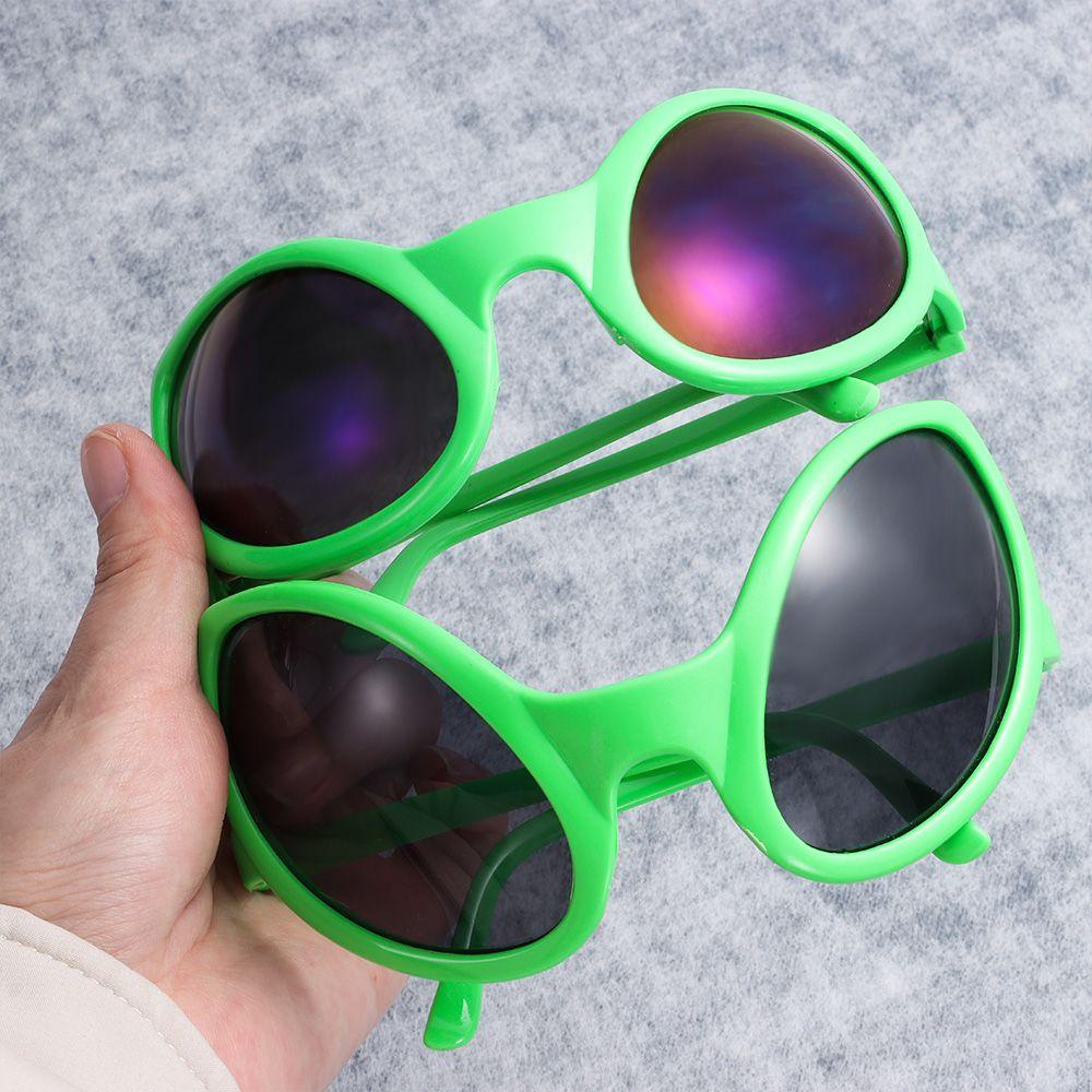 R-flower Green Alien Kacamata Anak-Anak Dan Dewasa Nikmat Pesta Halloween Alien Sunglasses