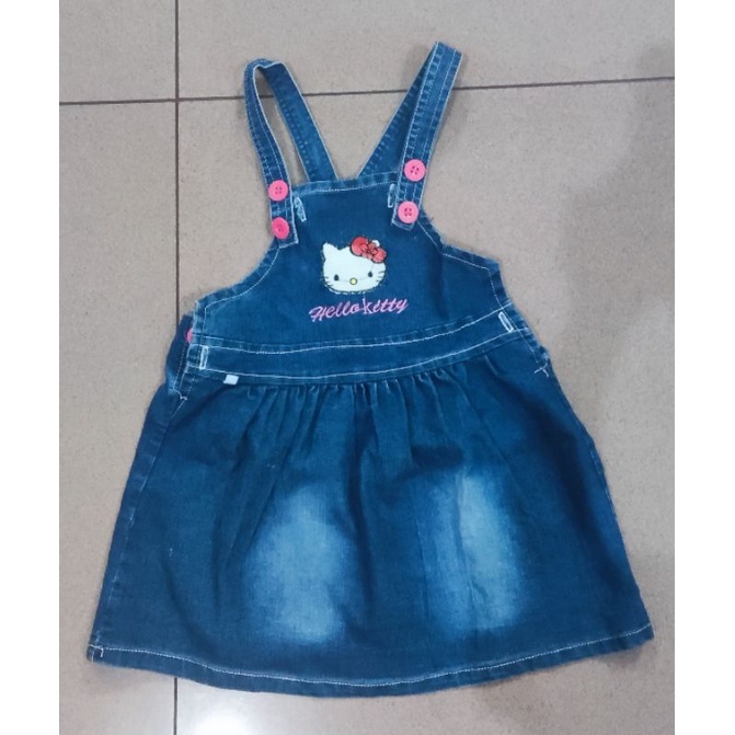 Preloved Overall Jeans anak perempuan girl Baju Monyet Kodok