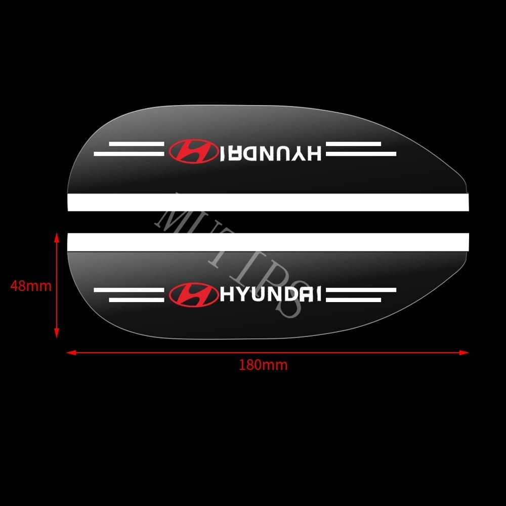 Hyundai 2Pcs Cover Pelindung Kaca Spion Mobil Bahan ABS Transparan Untuk Getz Accent Atoz i20 Trajet H1 i10 Kona Santa Fe