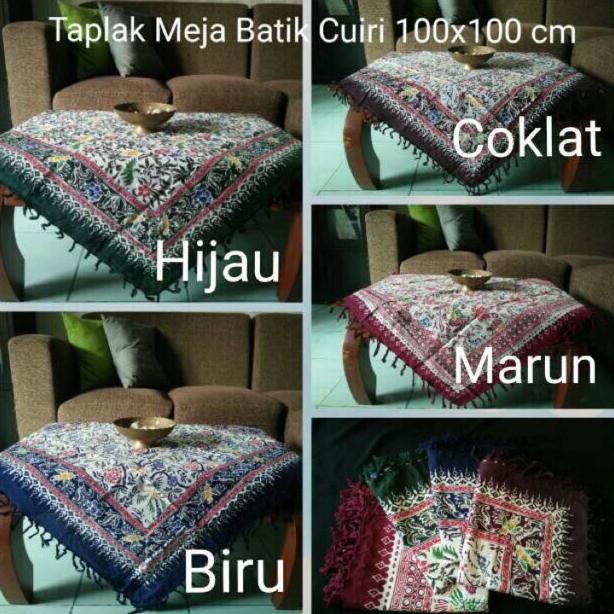 Best Product Taplak Meja Tamu Kotak Batik/ Taplak Meja Guru /Taplak Meja Ruang Tamu - Paling Dicari