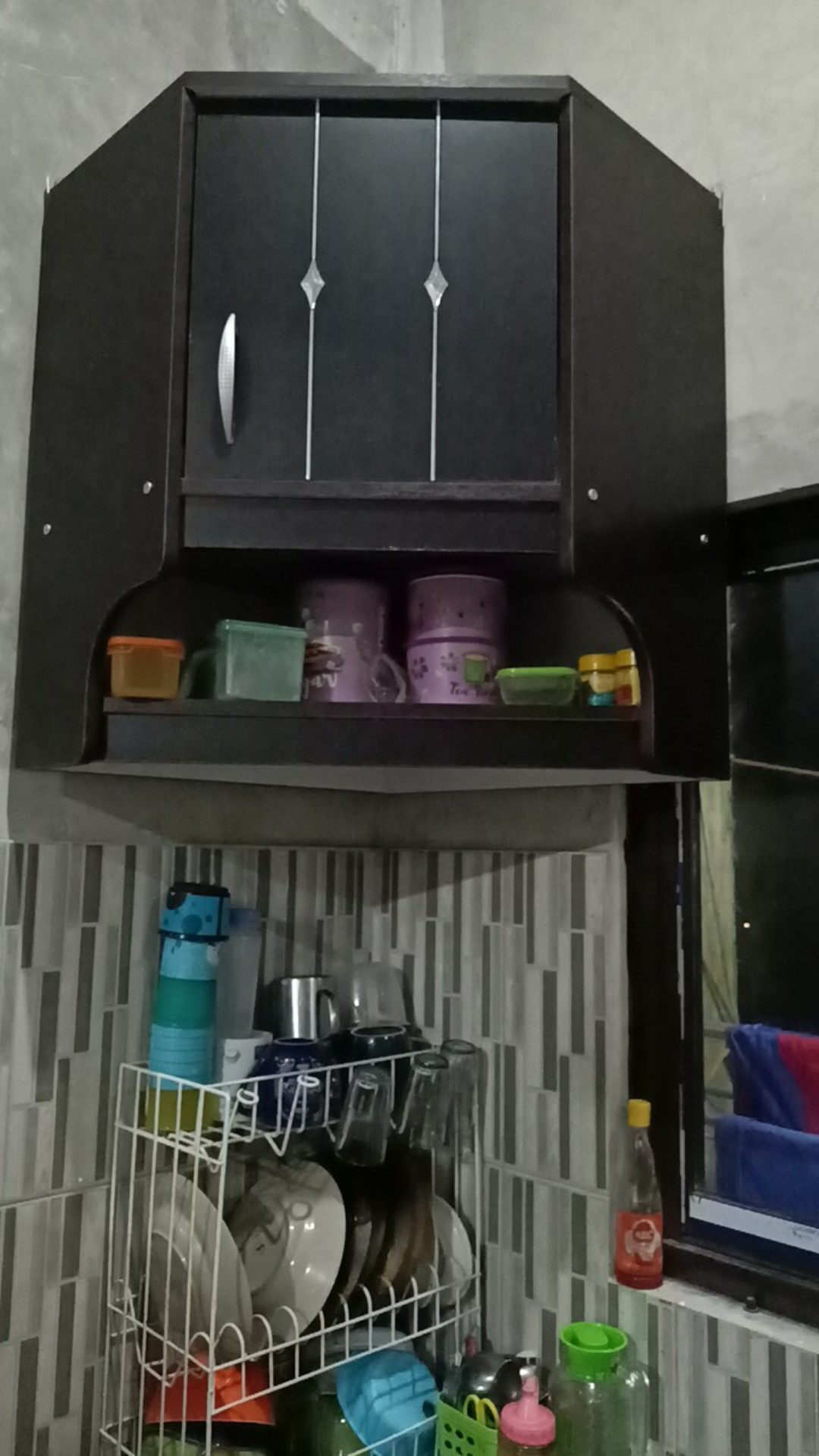 Jne - Rak Dapur Dinding Lemari Dapur Sudut Gantung Kitchen Set Atas - Ksa 8433