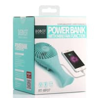 Robot Kipas Angin Mini Power Bank RT-BF07 2000mah Portable Mini Fan