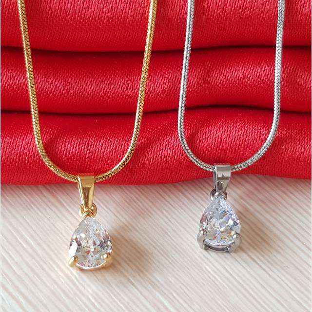 Kalung Fashion Silver Gold Titanium Import Antikarat Selamanya SG02