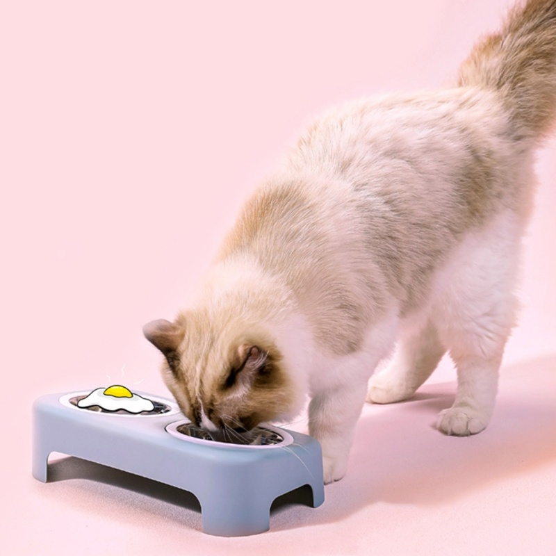 Mangkok Dispenser Makanan / Air Minum Anti Tumpah Dapat Dilepas Untuk Anjing / Kucing