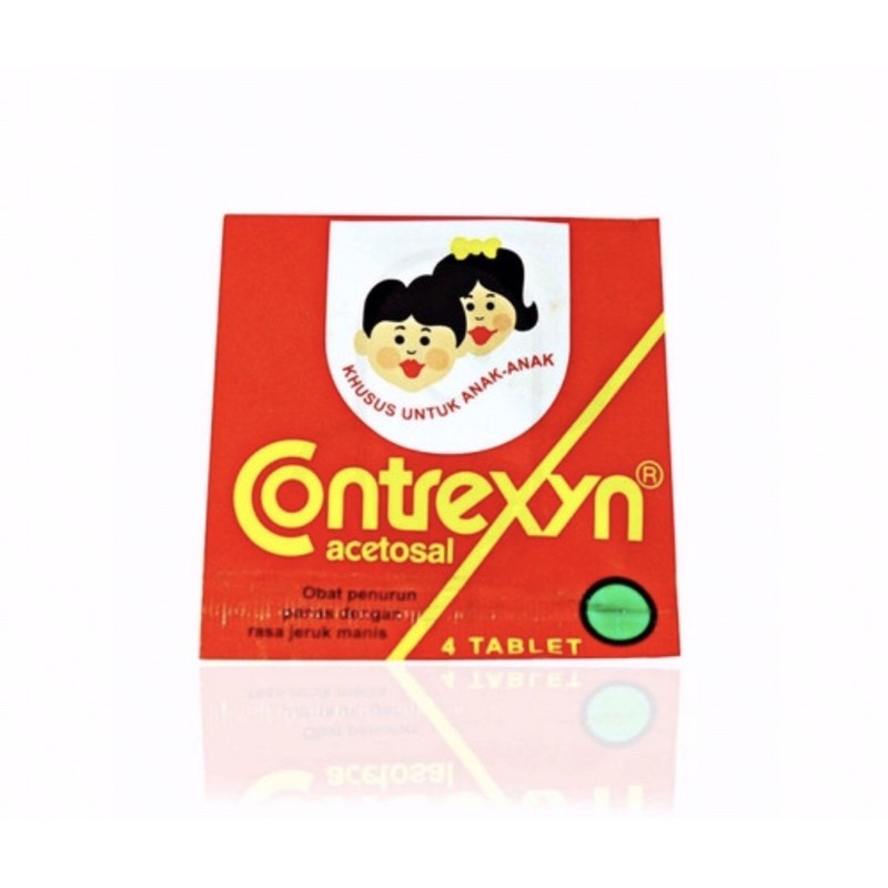 Contrexyn strip 4 tablet ( obat penurun panas &amp; kepala pusing anak )