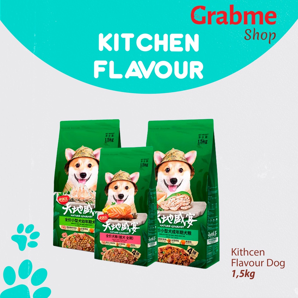 Makanan Anjing Kitchen Flavor Nature Gourmet All variant Dog Food 1,5kg