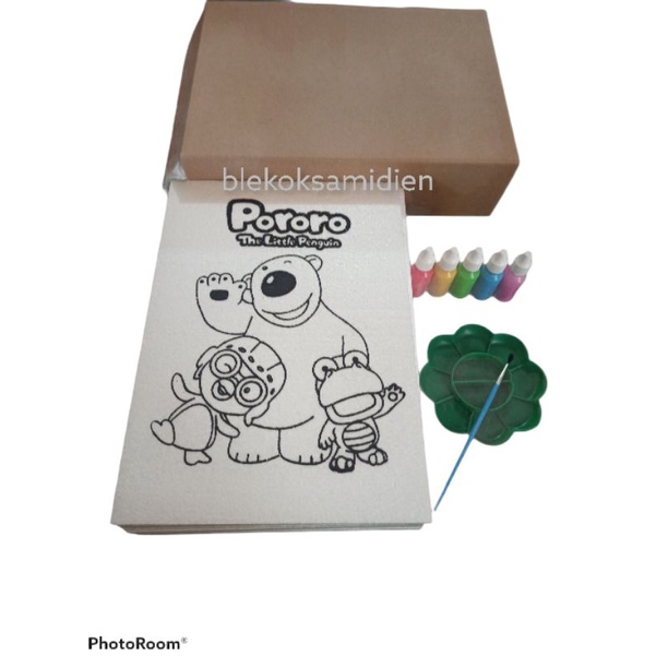 

paket mewarnai styrofoam gambar isi 6 karater RB9