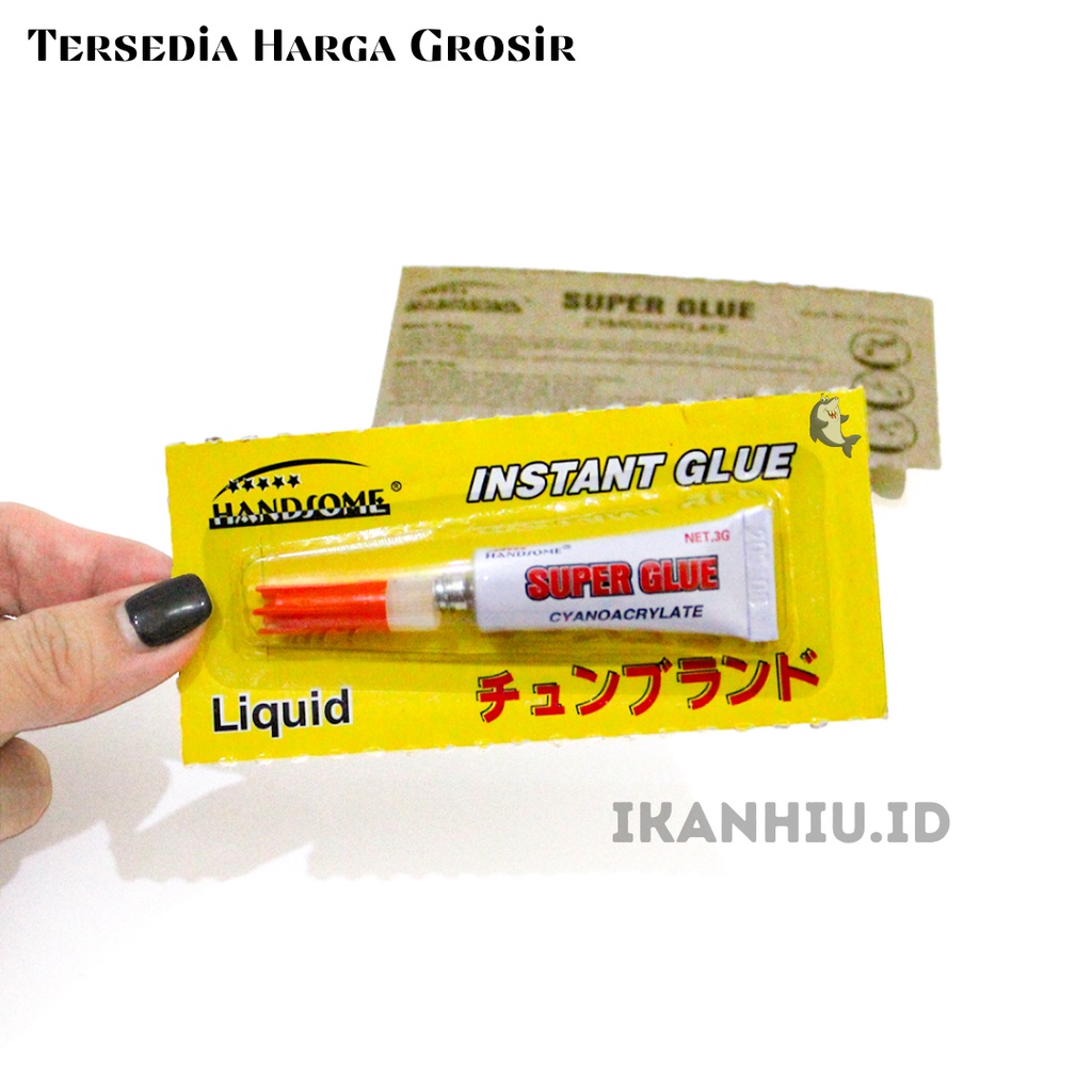 

Lem Handsome Instant Super Glue 3 gr Per Pcs Lem Korea Tetes Cair Epotec Serbaguna Renceng - Liquid Cyanoacrylate Adhesive
