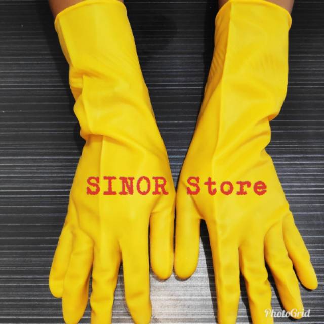 Sarung Tangan Karet Latex Dol Serbaguna Rubber Glove 32cm