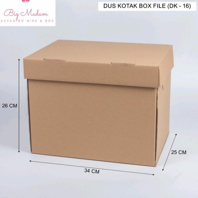

Office & Stationery | Document Organizer | Kardus Die Cut Kotak Arsip / Box File (Uk. 34 X 25 X 26Cm) Isi 5 Pcs | Best Seller