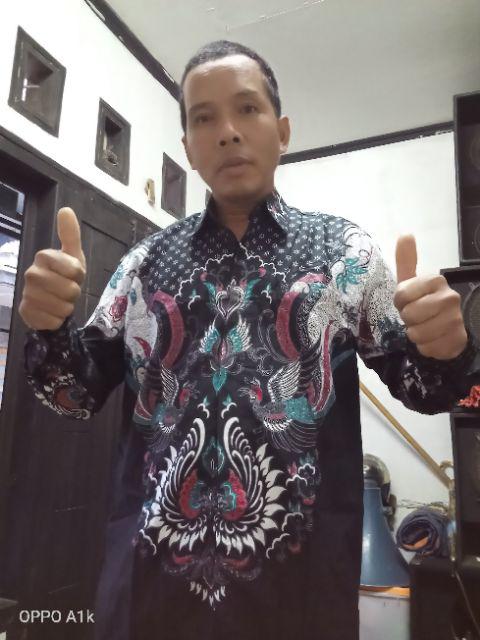 Batik Pria Stz - Kemeja Batik Pria Lengan Panjang Furing Stanza Modern Furing M L Xl Xxl Terlaris