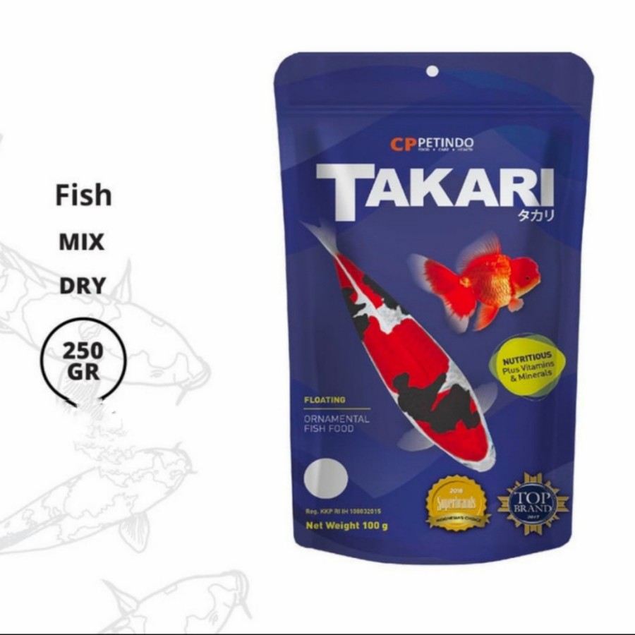 Takari 250GR 250 gr 1mm Makanan Pakan Ikan Hias Fish Food floating type