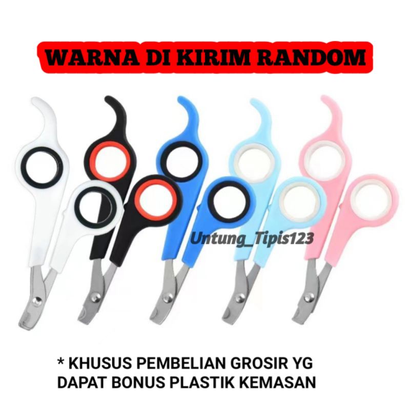 Gunting kuku kucing Anjing Pet nail Clipper Bahan Stanless untuk hewan tajam