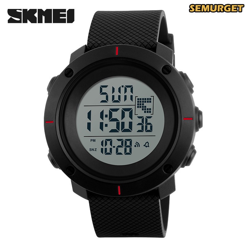 SKMEI Casual Men Silicone Strap Watch - DG1213 - Hitam Merah