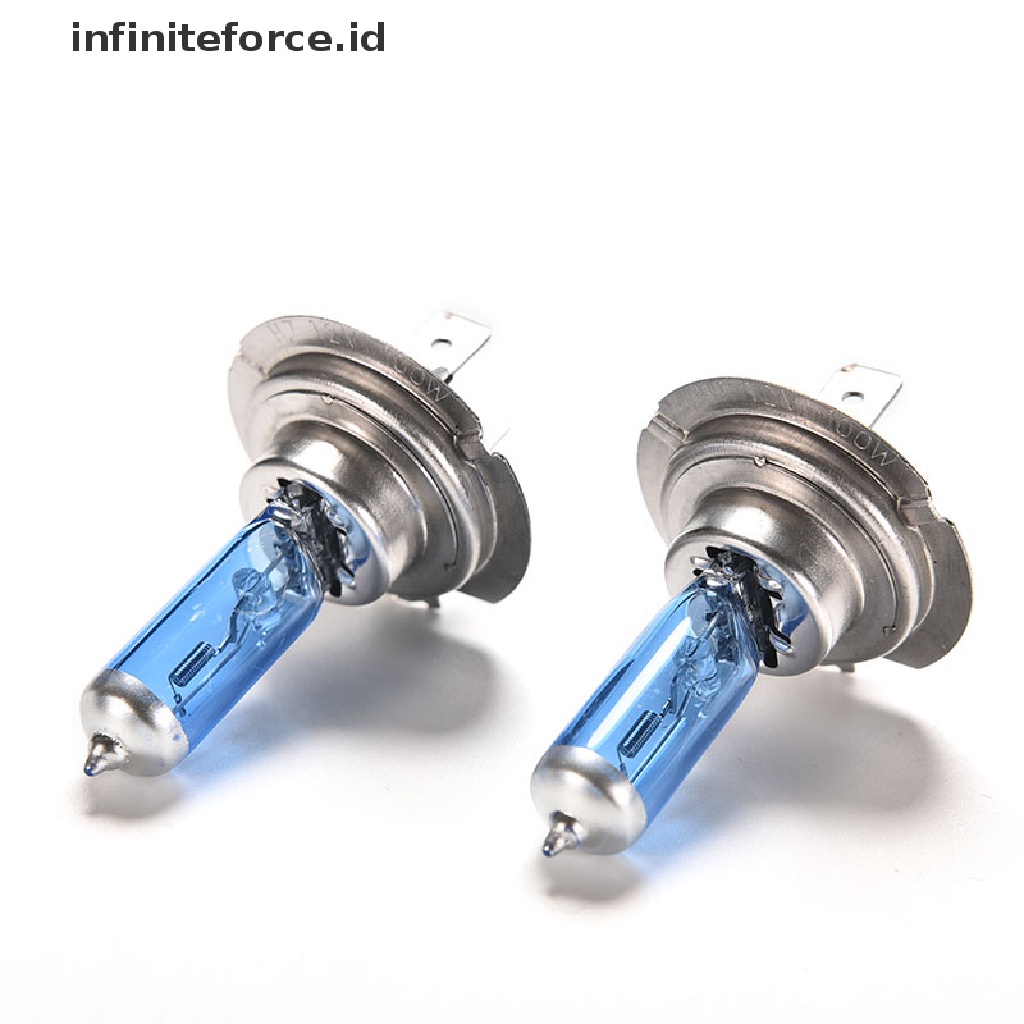 (infiniteforce.id) 2pcs Lampu Depan Mobil Xenon Halogen H7 100W 12V Super Terang