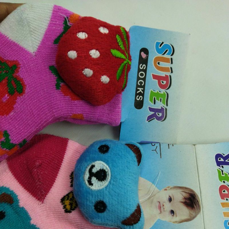 Kaos Kaki Boneka Lucu 1 paket isi 3