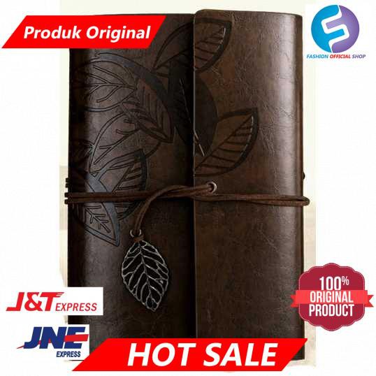 

Buku Catatan Binder Kulit Retro Leaf Kertas A5 - BSD666 [Coffee]