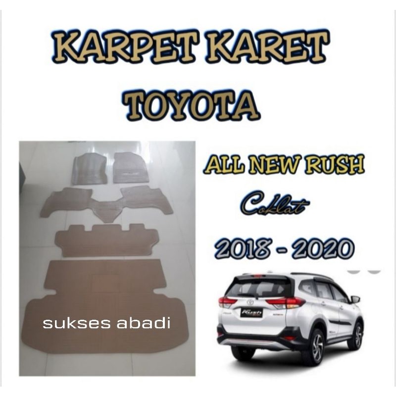 Karpet Karet Mobil Toyota All New Rush 2018-2020 coklat(TANYA STOK)